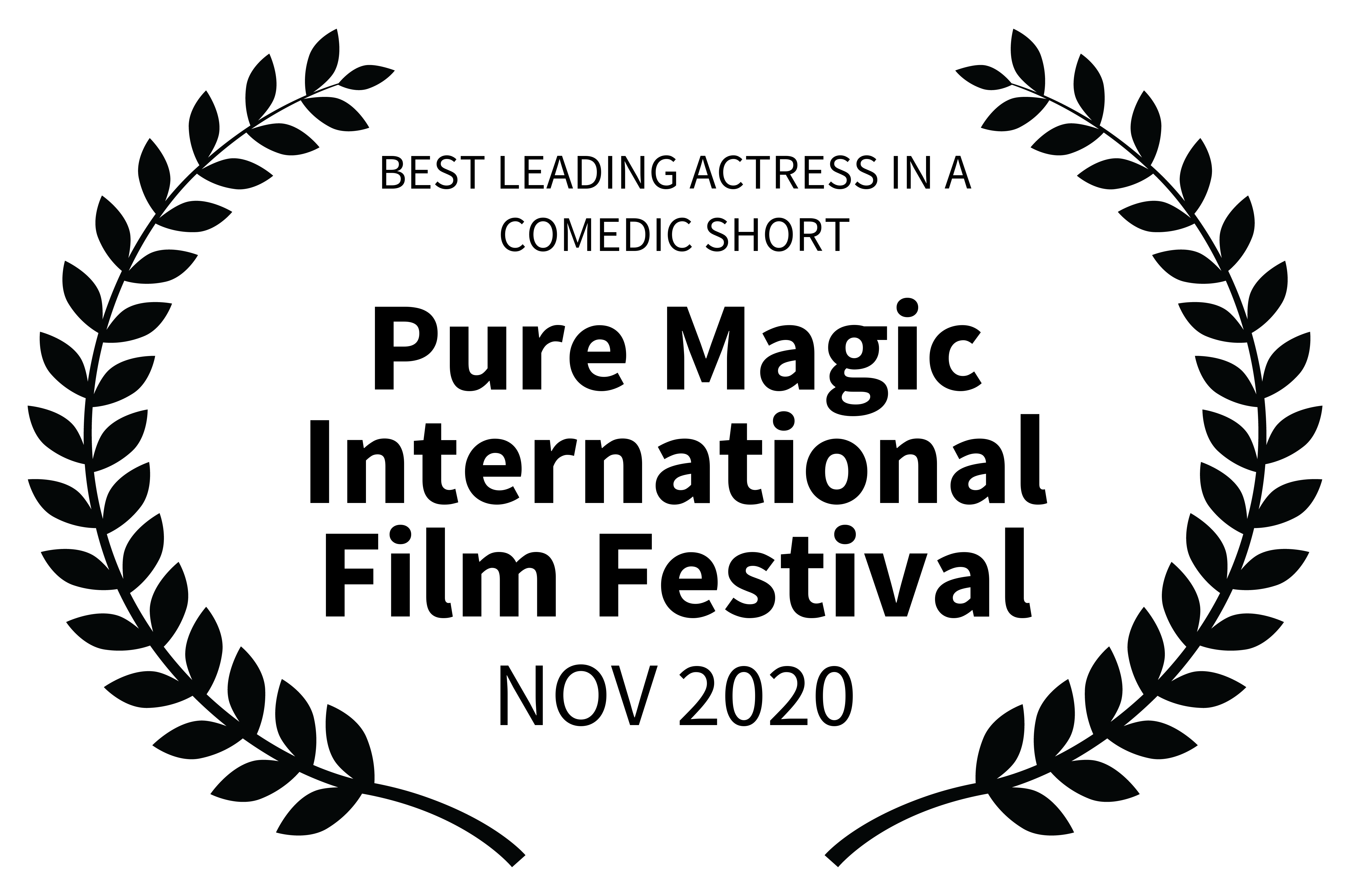 BEST LEADING ACTRESS - Pure Magic International Film Festival