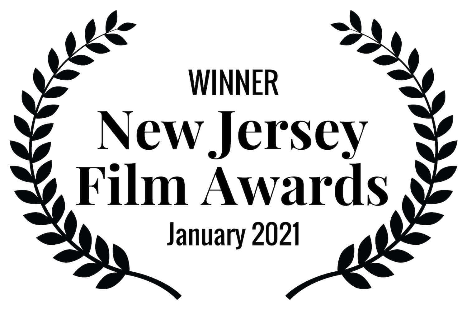 Winner New Jersey Film Awards January 2021